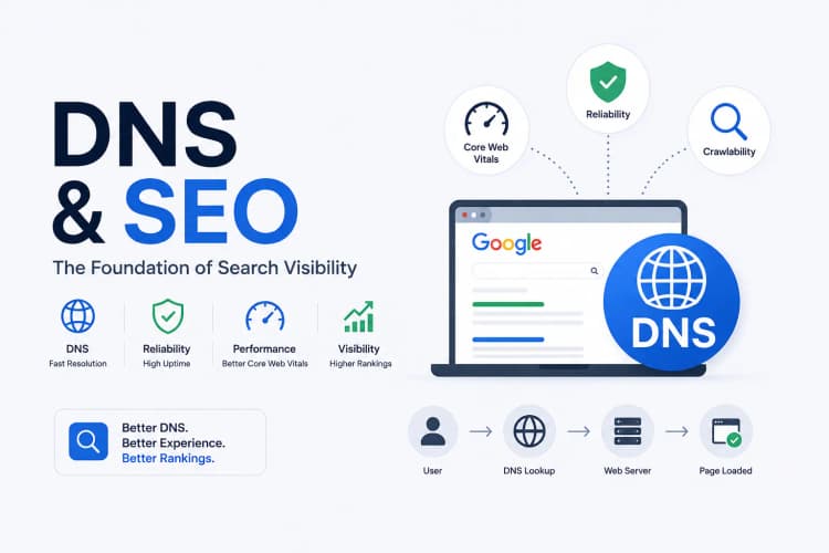 DNS, SEO, Core Web Vitals, and Search Infrastructure Architecture