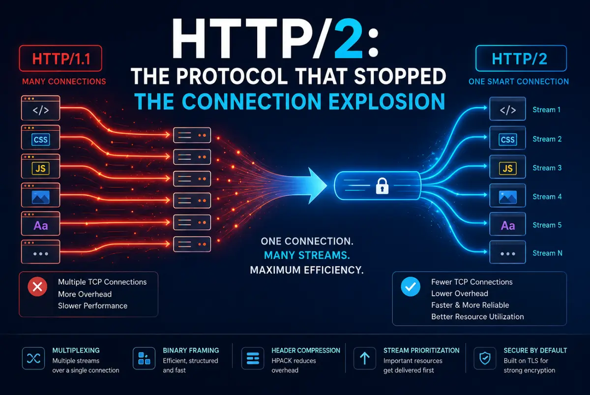 HTTP/2 Multiplexing and Stream Architecture Visualization