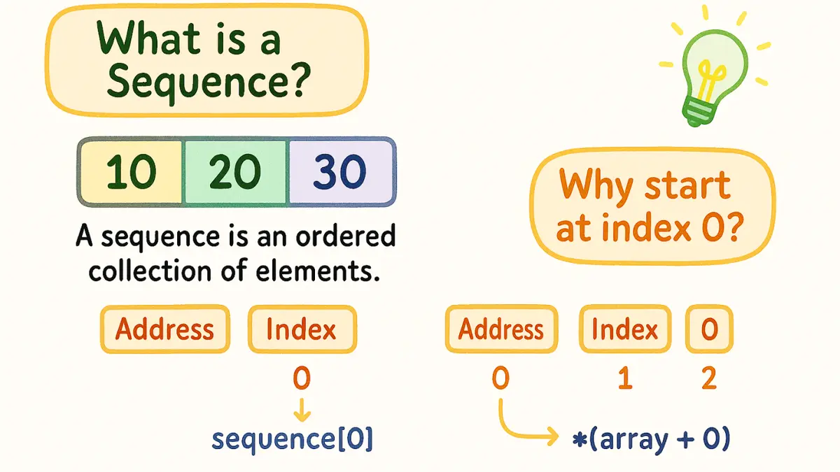 Python Sequence, Indexing, and Slicing Visualization