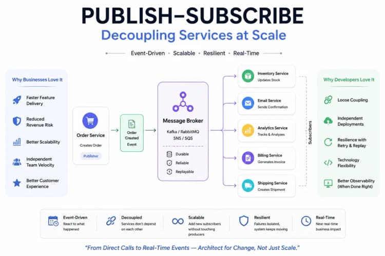 Publish Subscribe Event Driven Architecture Visualization